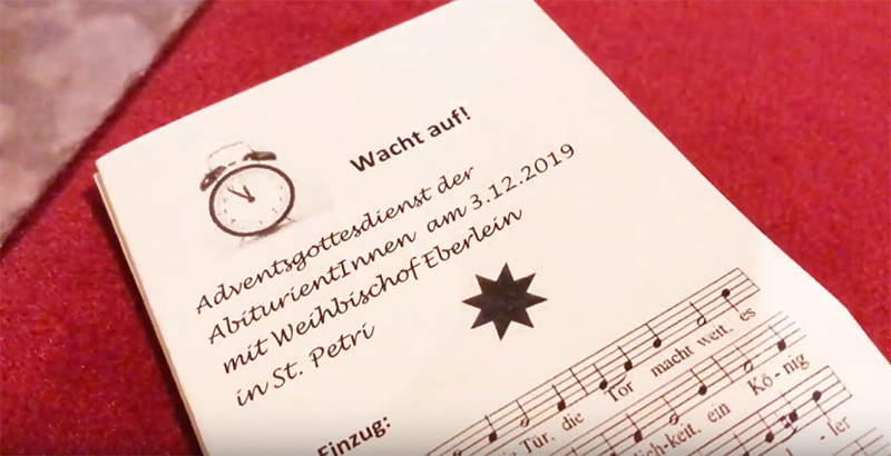 Gottesdienst angehender Abiturient_innen mit Weihbischof Eberlein