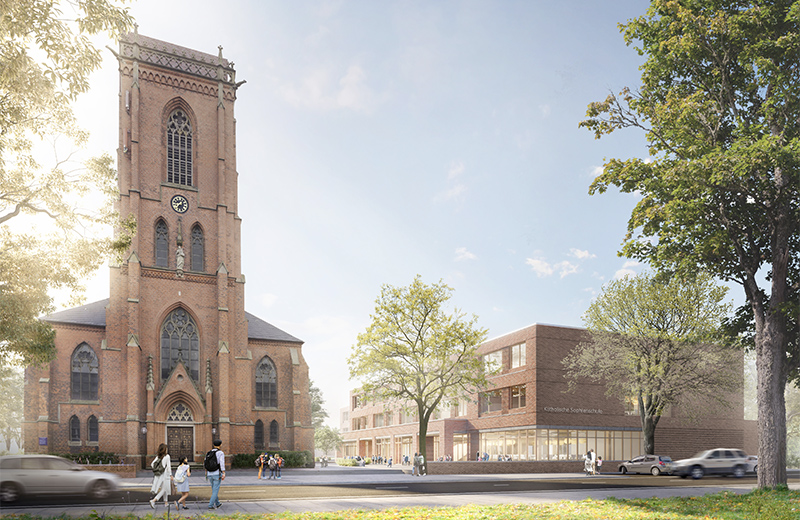 Erzbistum Hamburg stellt Neubau-Planung für Sophienschule vor